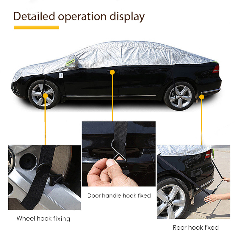  MOFOX Universal Setengah Cover Mobil Outdoor Sun UV