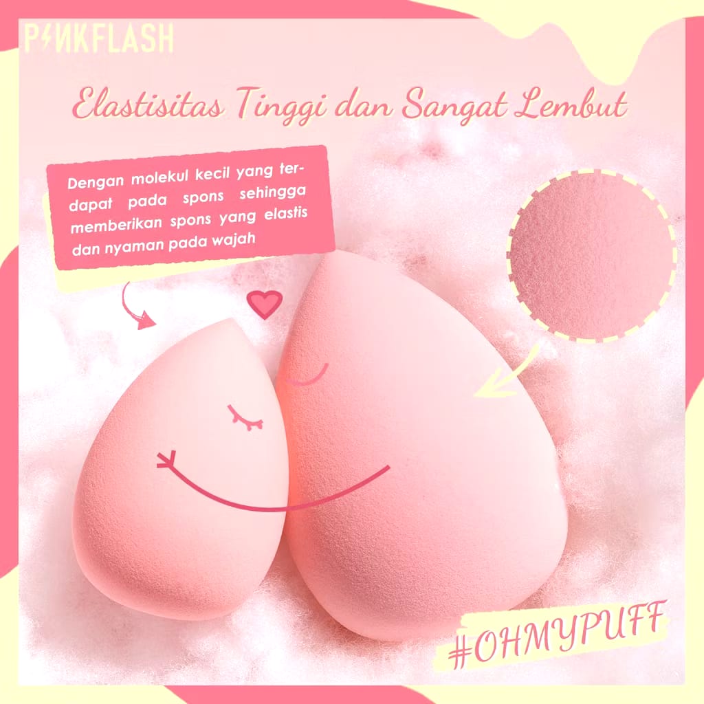 FCL Internasional Indonesia PINKFLASH #OhMyPuff Make Up Beauty Sponge