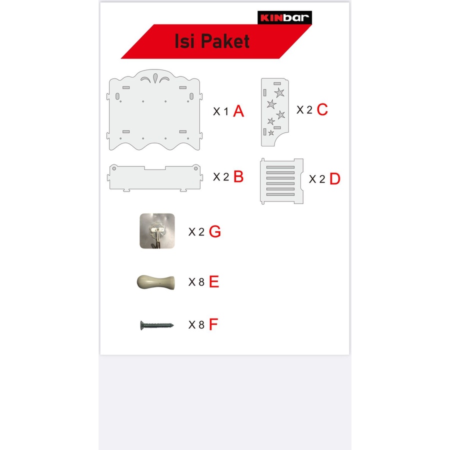 KINBAR Tempat Gantungan Kunci 2 Pintu M989