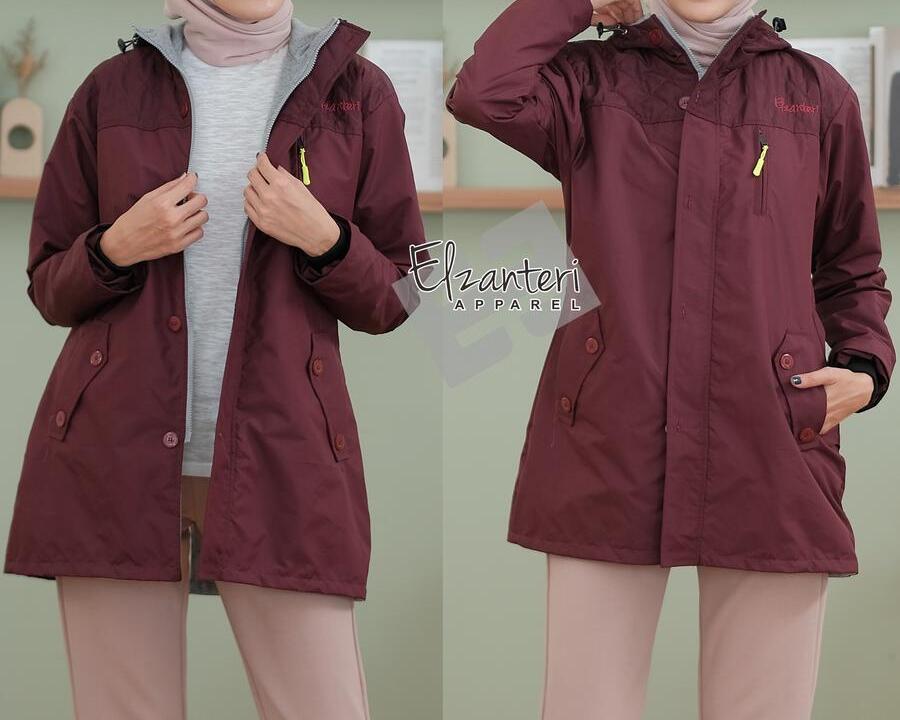  Elzanteri Sabrina Jaket Wanita Bolak Balik
