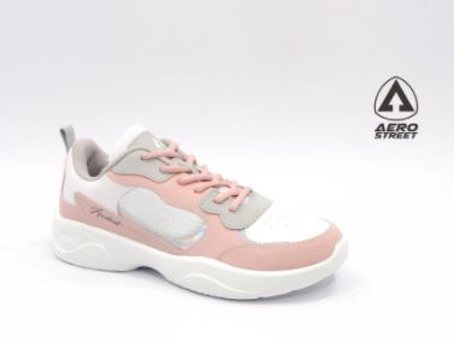 Aerostreet Ivy Putih Pink Sneakers Casual 21CC02
