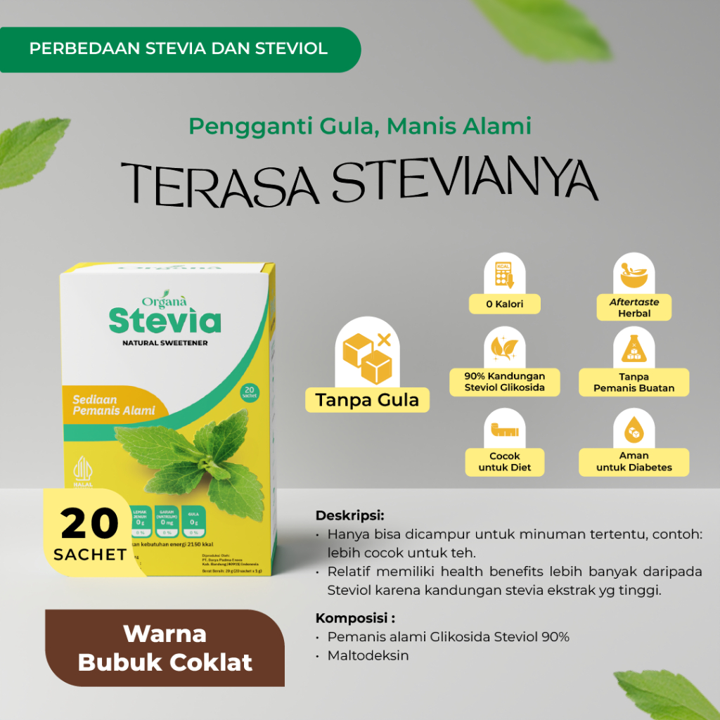 Darya Padma Enoes Organa Stevia Natural Sweetener