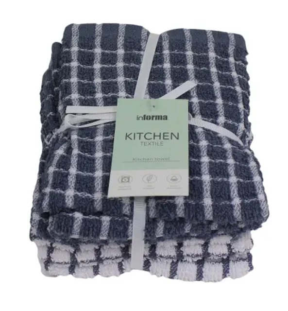 Informa Kain Lap Dapur Set 6 Pcs Check Pattern