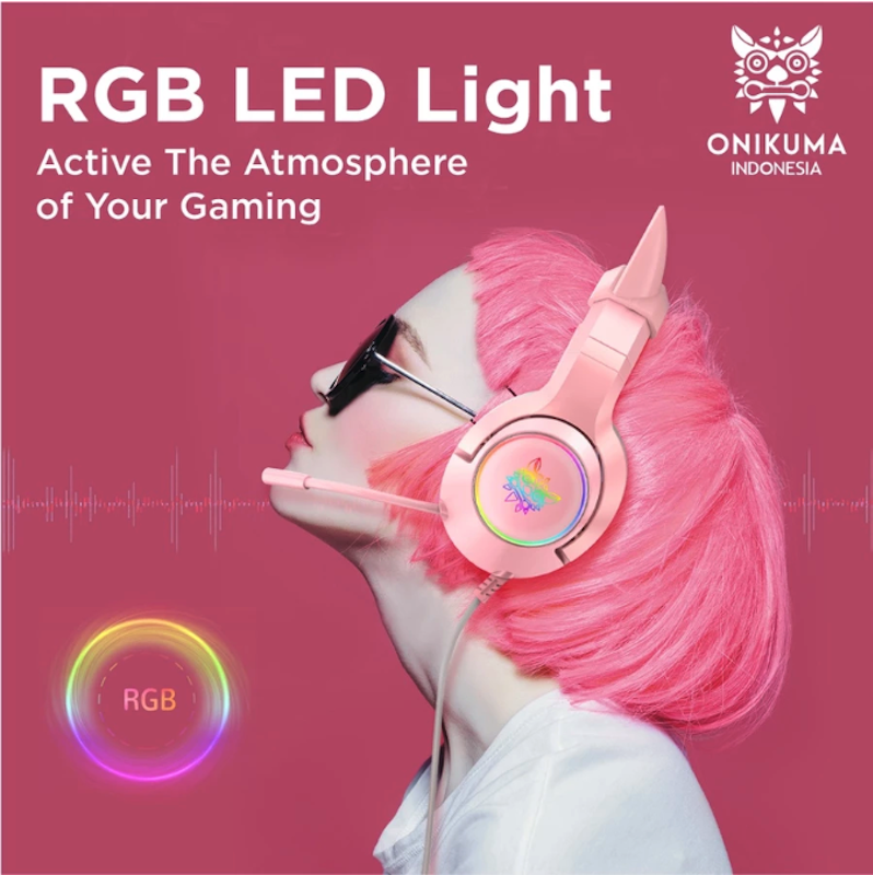 ONIKUMA 7.1 All Surround Headset Gaming with Cat Ears 5