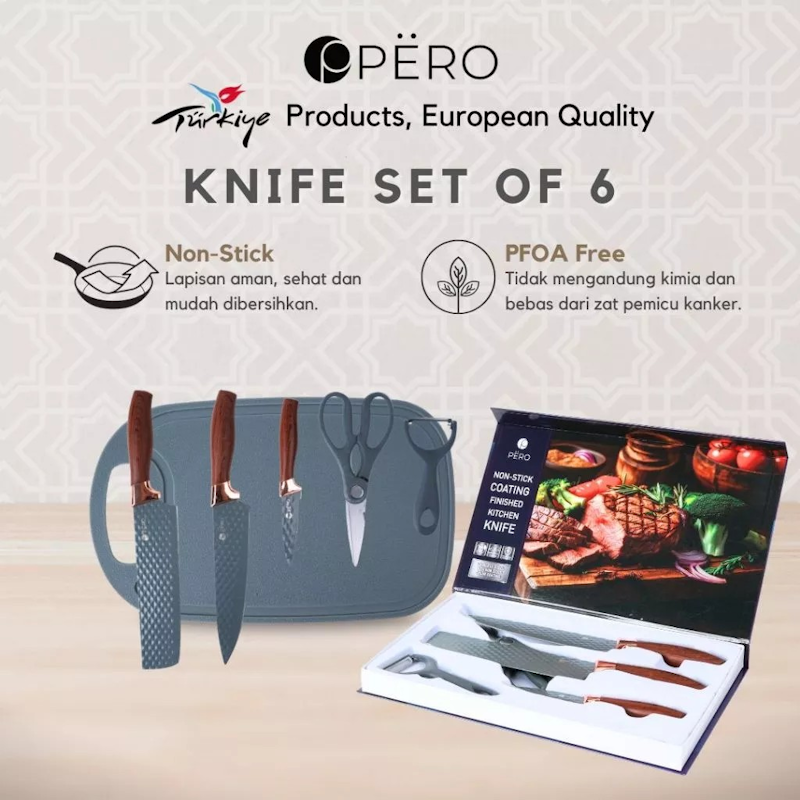 Pero Vicente Knife Set of 6 with Cutting Board 3