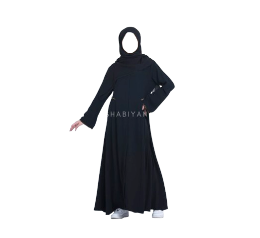 Shabiyan Gamis Hitam Polos Abaya Premium ｜ 449 