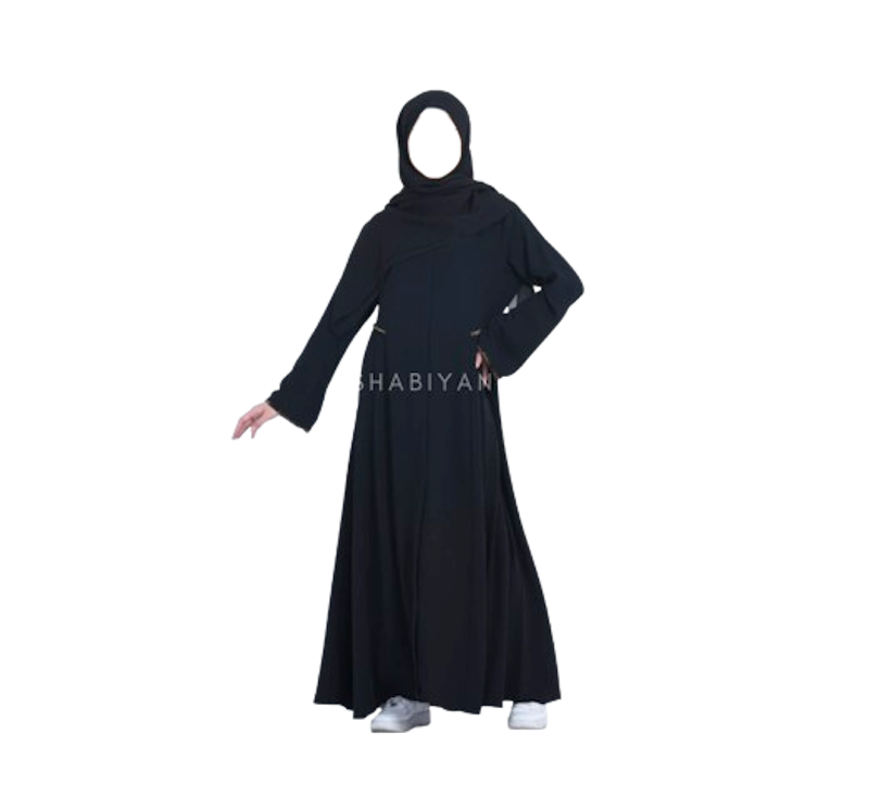 Shabiyan Gamis Hitam Polos Abaya Premium 1