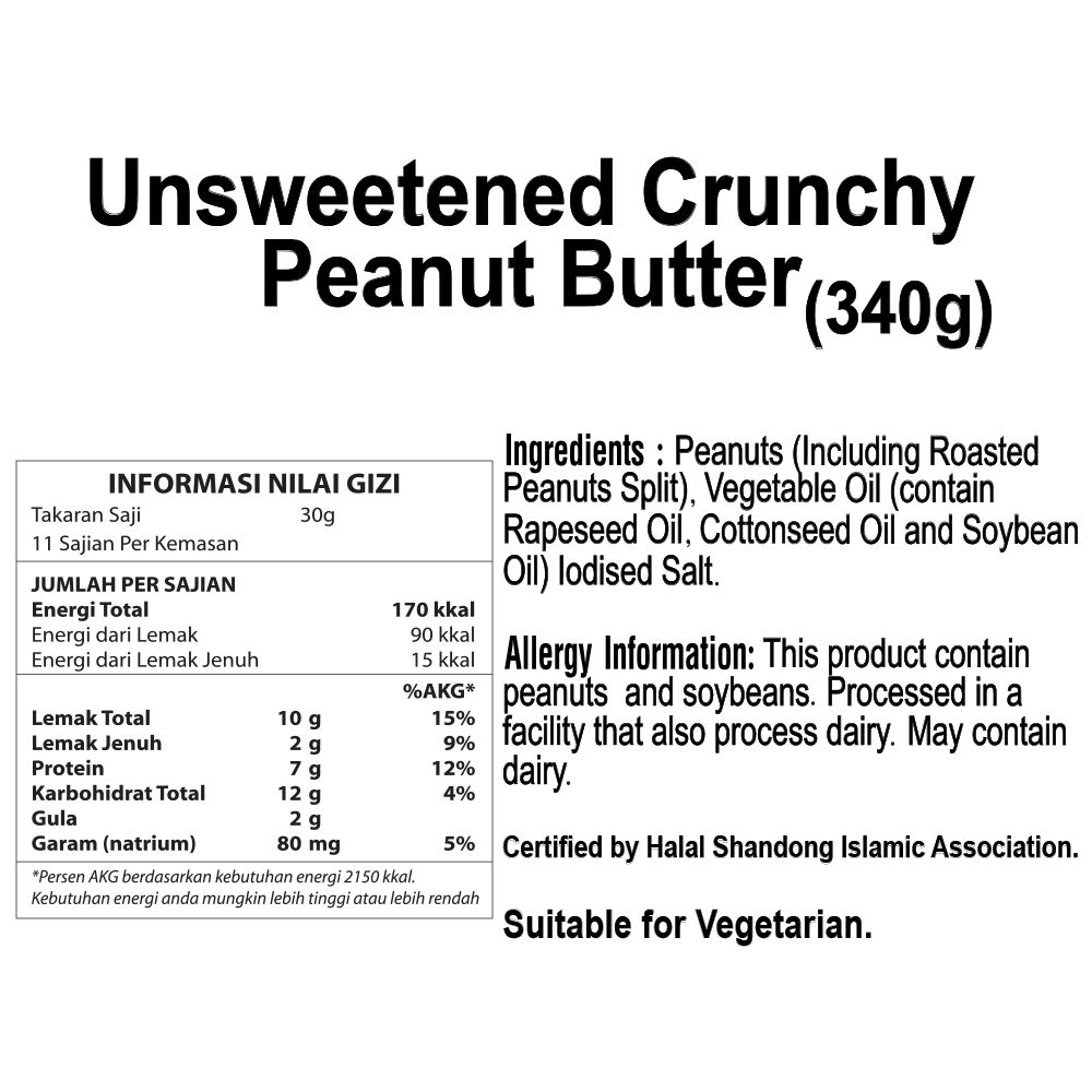 Unsweetened Crunchy Peanut Butter 3