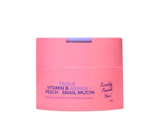 Finally Found You! TRIPLE VITAMIN B-ARRIER + PEACH + SNAIL MUCIN Intensive Soothing Moisturizing Cream