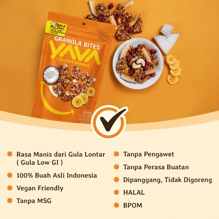 East Indo Fair Trading YAVA Paket Granola Bites 4 Rasa