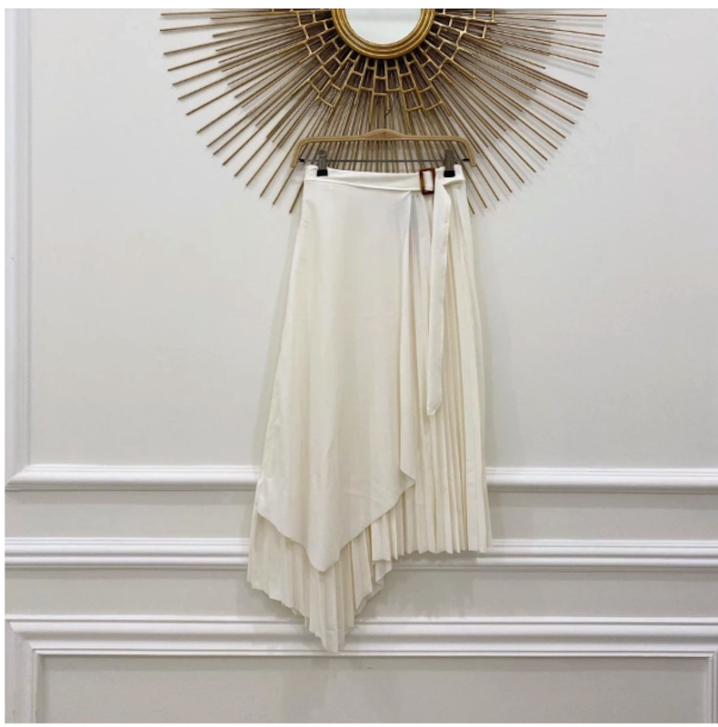 Lausboutique Rok Asymetris Plisket