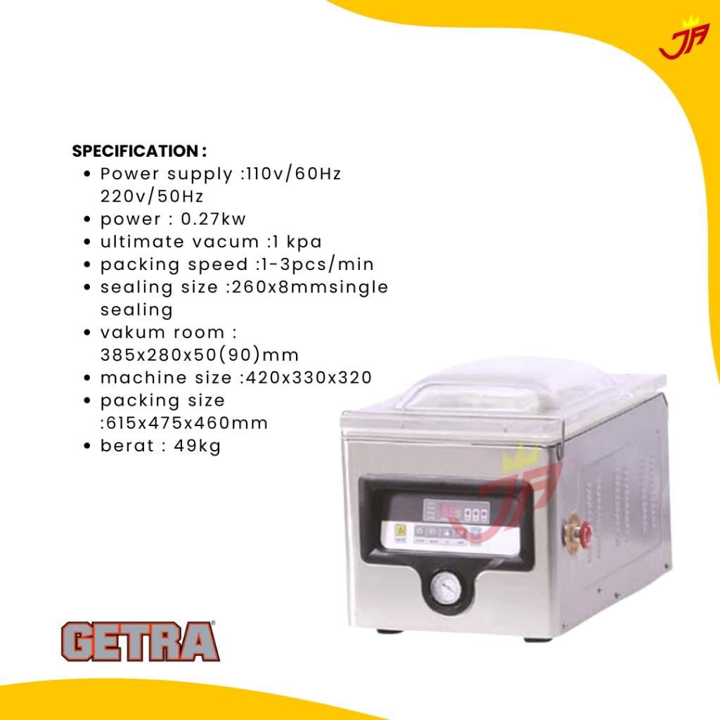 Royal Sutan Agung Getra Portable Vacuum Packaging DZ-260/PD