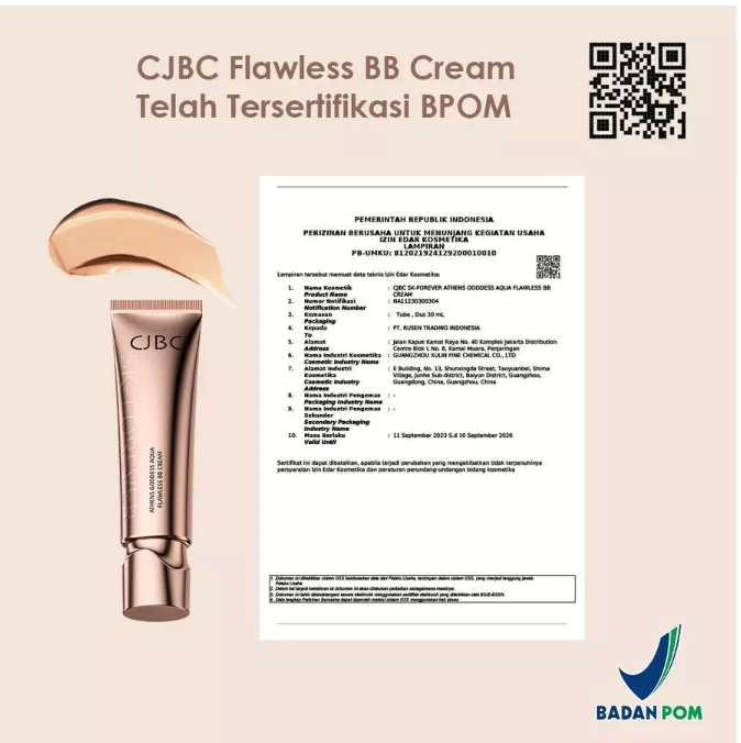  CJBC Athens Goddess Aqua Flawless BB Cream