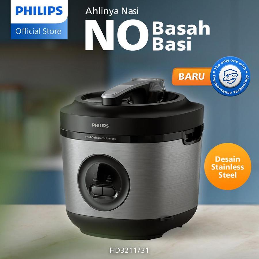 Philips Electronics Philips Rice Cooker 3000 Premium Series 1.8 L  HD3211/31 Silver