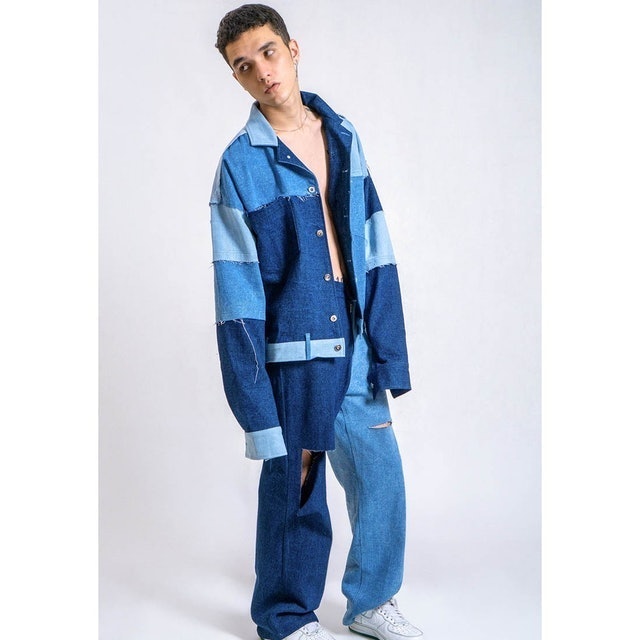 Ocwa  Cycle Oversize Patch Ara Denim Jacket 