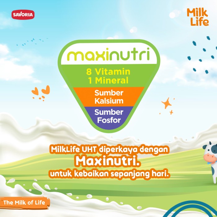 Global Dairi Alami MilkLife dengan Susu Segar Full Cream 200 ml