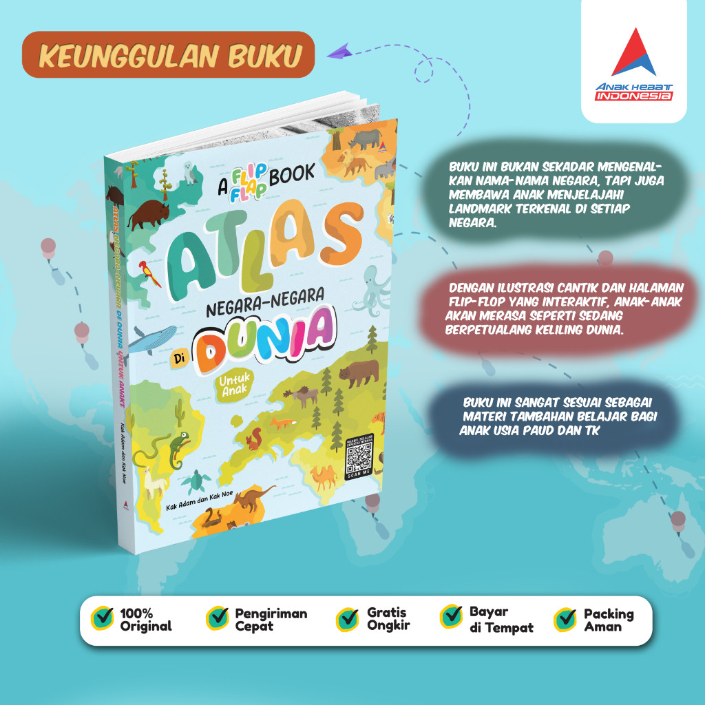 Anak Hebat Indonesia A Flip Flap Book: Atlas Negara-Negara di Dunia 