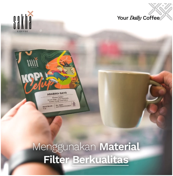 Sakha Coffee Roastery  Sakha Coffee Kopi Celup Arabika Gayo