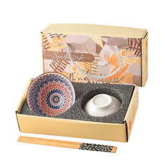 Earise Mangkok Set Premium Pola Putih