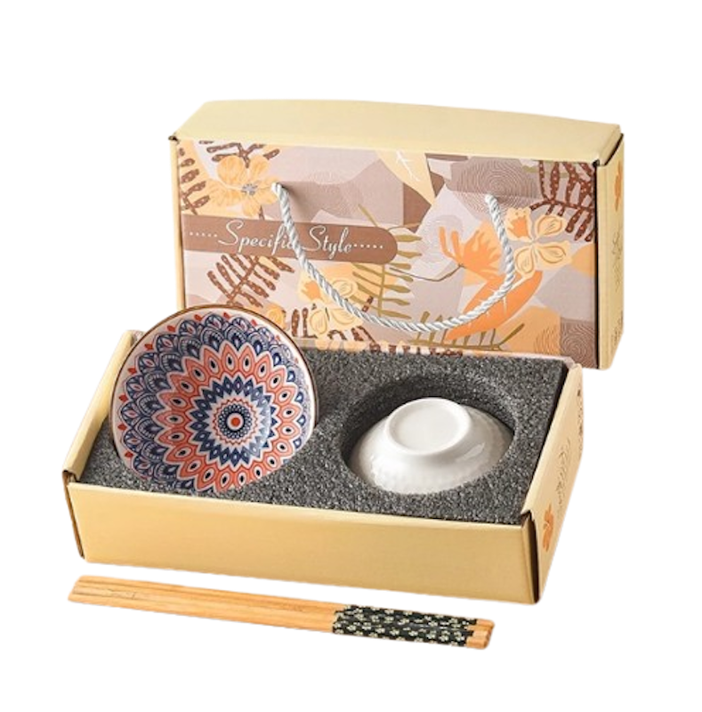 Earise Mangkok Set Premium Pola Putih 1