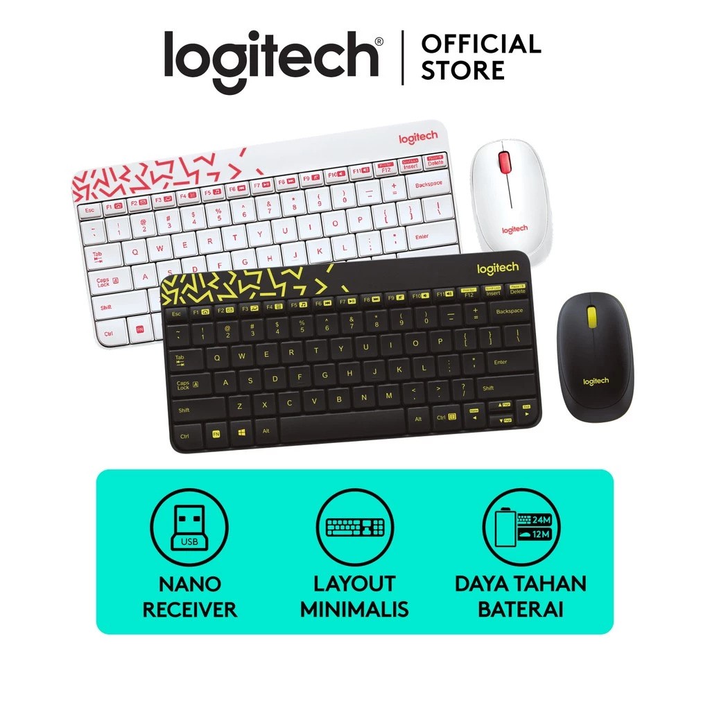 Logitech International Logitech Wireless Keyboard and Mouse Combo MK240