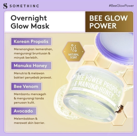 Royal Pesona Indonesia SOMETHINC BEE POWER Propolis & Manuka Honey Sleeping Mask