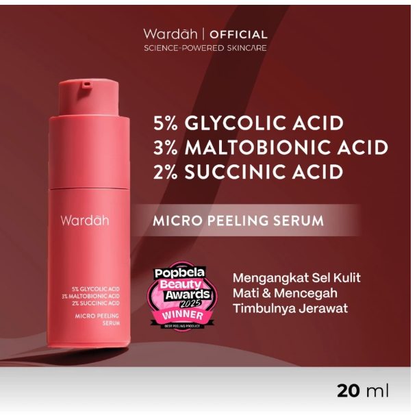 Paragon Technology and Innovation Wardah 5% Glycolic Acid 3% Maltobionic Acid 2% Succinic Acid Micro Peeling Serum