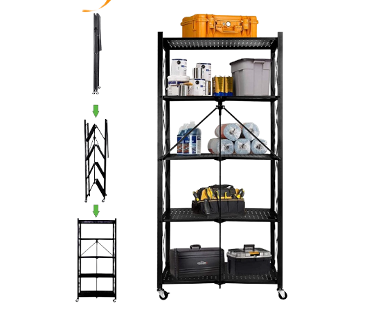 Earise Rak Lantai Beroda Lipat