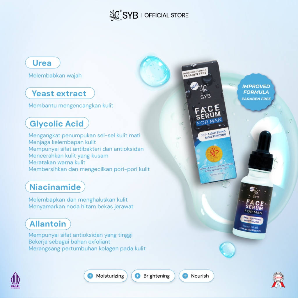  New SYB Face Serum For Man Skin Lightening Moisturizer