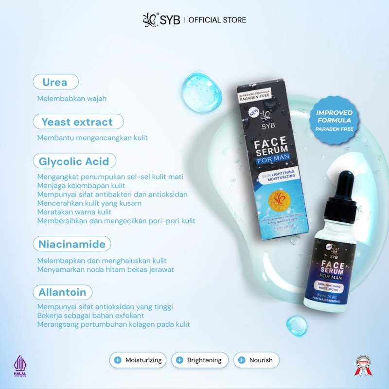 New SYB Face Serum For Man Skin Lightening Moisturizer 3