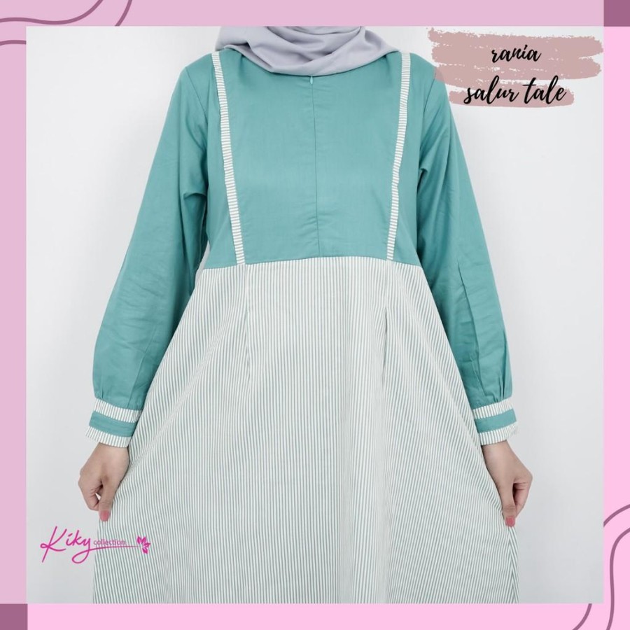 Kiky Collection Gamis Rania Salur Polos 