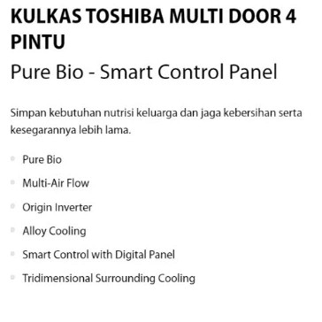 Toshiba Lifestyle Indonesia Toshiba Kulkas Multi Door  GR-RF610WE-PMF(37)