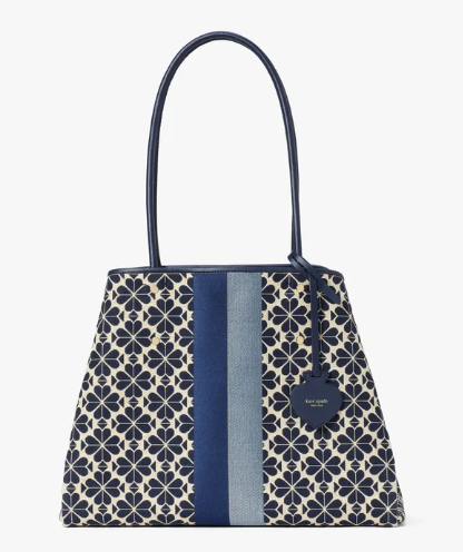 Kate Spade Everything Spade Flower Jacquard Stripe Large Tote