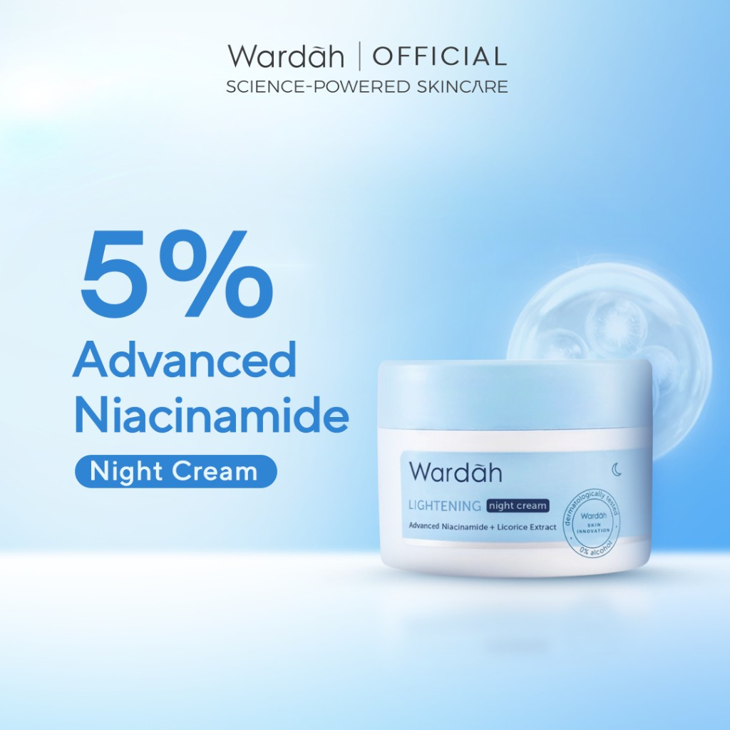Paragon Technology and Innovation Wardah Lightening Night Cream Advanced Niacinamide + Licorice Extract