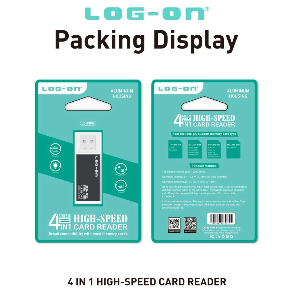  Log On Card Reader 4in1 High Speed LO-CR06