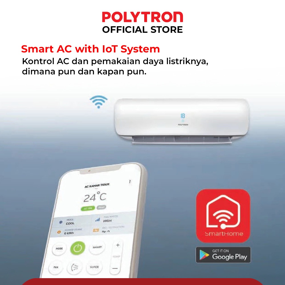 Hartono Istana Teknologi Polytron AC Smart Neuva Pro 1 PK PAC-09VZSI