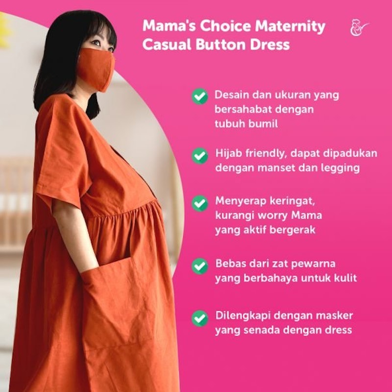 Mama's Choice Maternity Casual Button Dress 2