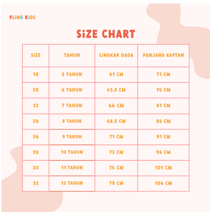  Fling Kids Qalesya Kaftan Anak  FL-F0005
