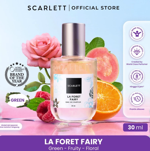 Opto Lingkar Sejahtera Scarlett Whitening Eau De Parfum La Foret Fairy