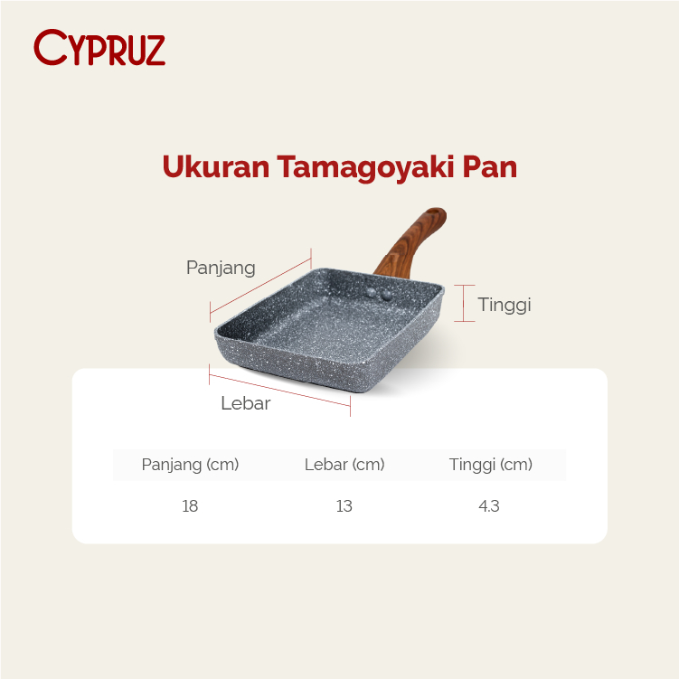 Biyan Internasional Bahagia Cypruz Fry Pan Marble Kotak  FP-0643