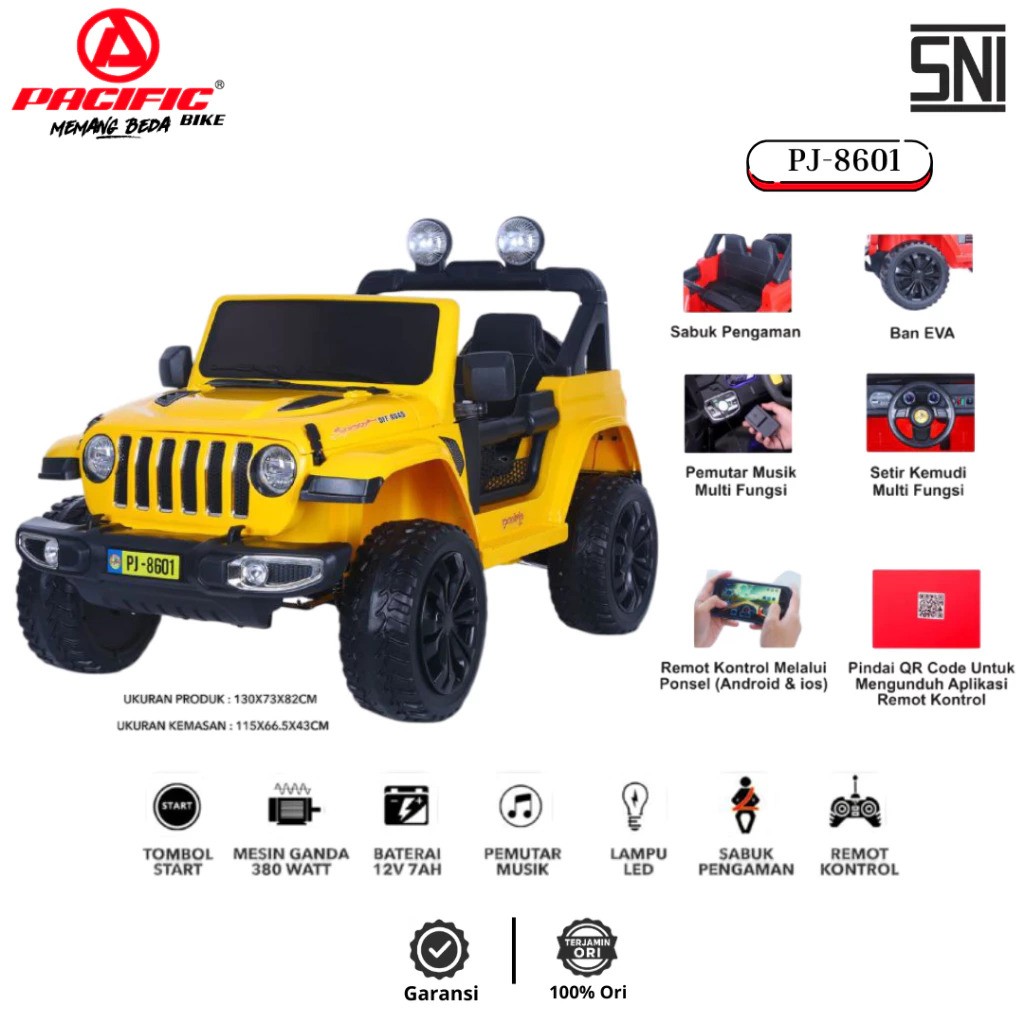 Pacific Junior Rechargeable Car Mainan Mobil Aki 2
