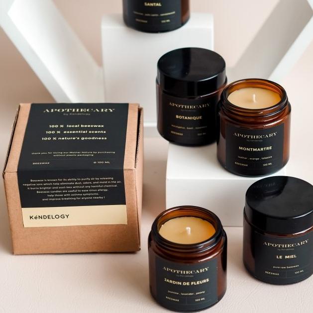 Apothecary Beeswax Candles / Lilin Aromaterapi Beeswax
