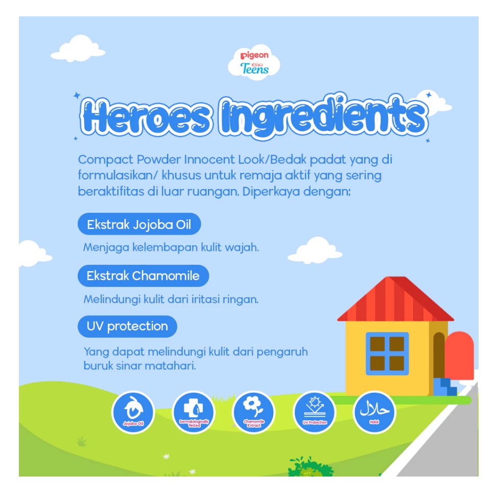 Pigeon Pigeon Teens Compact Powder + UV Protection Natural