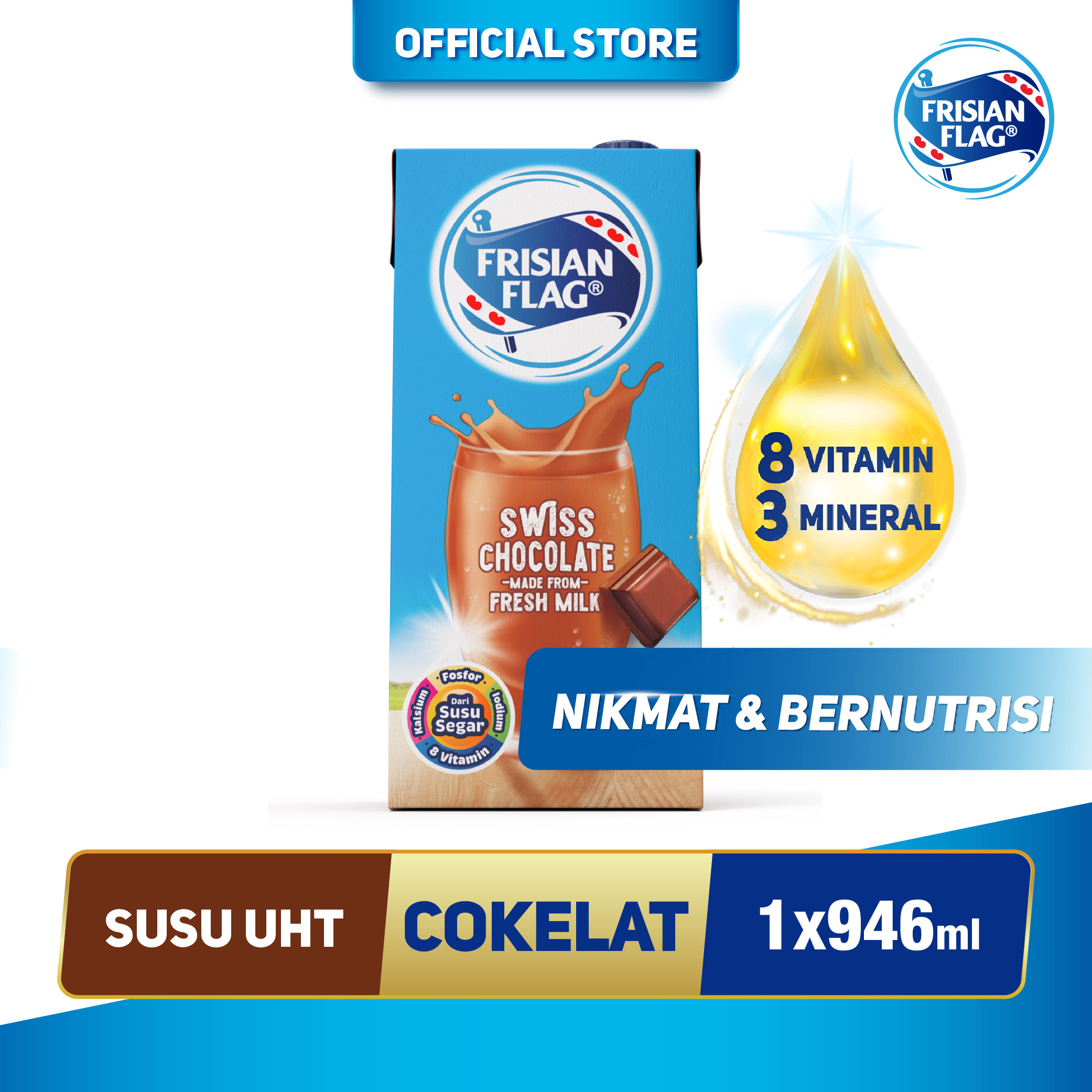 Frisian Flag UHT Swiss Chocolate 946 ml