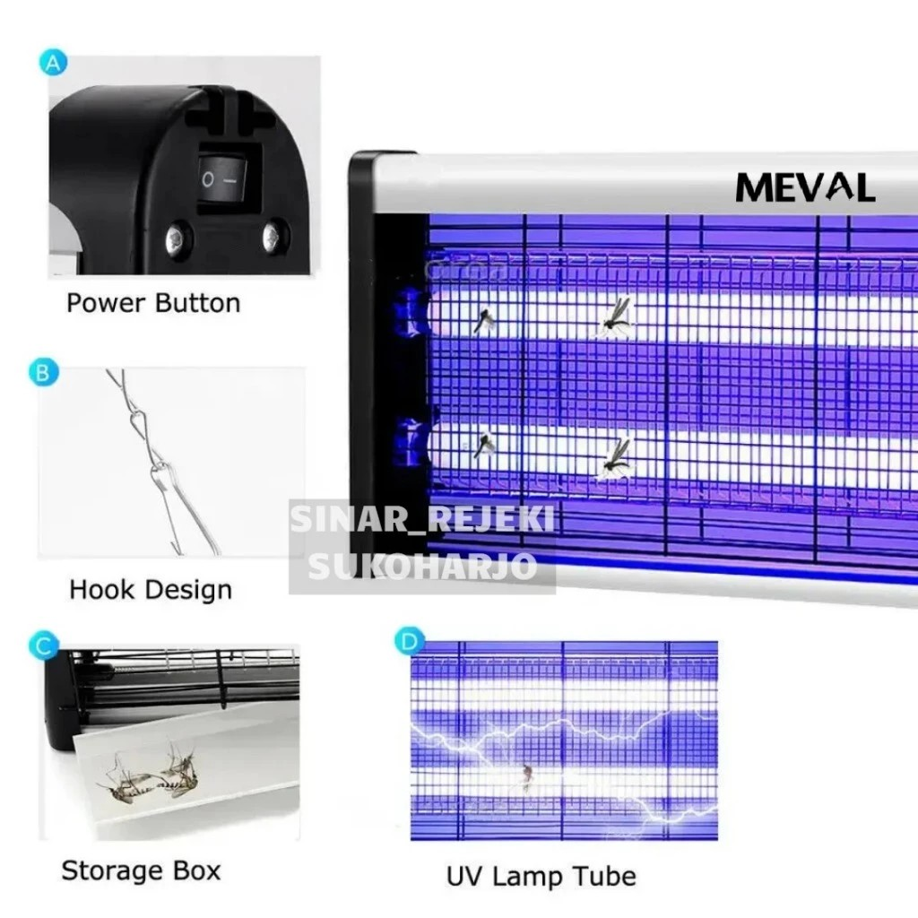 MEVAL MEVAL Insect Killer Lampu UV 2 Watt  MI1-02L