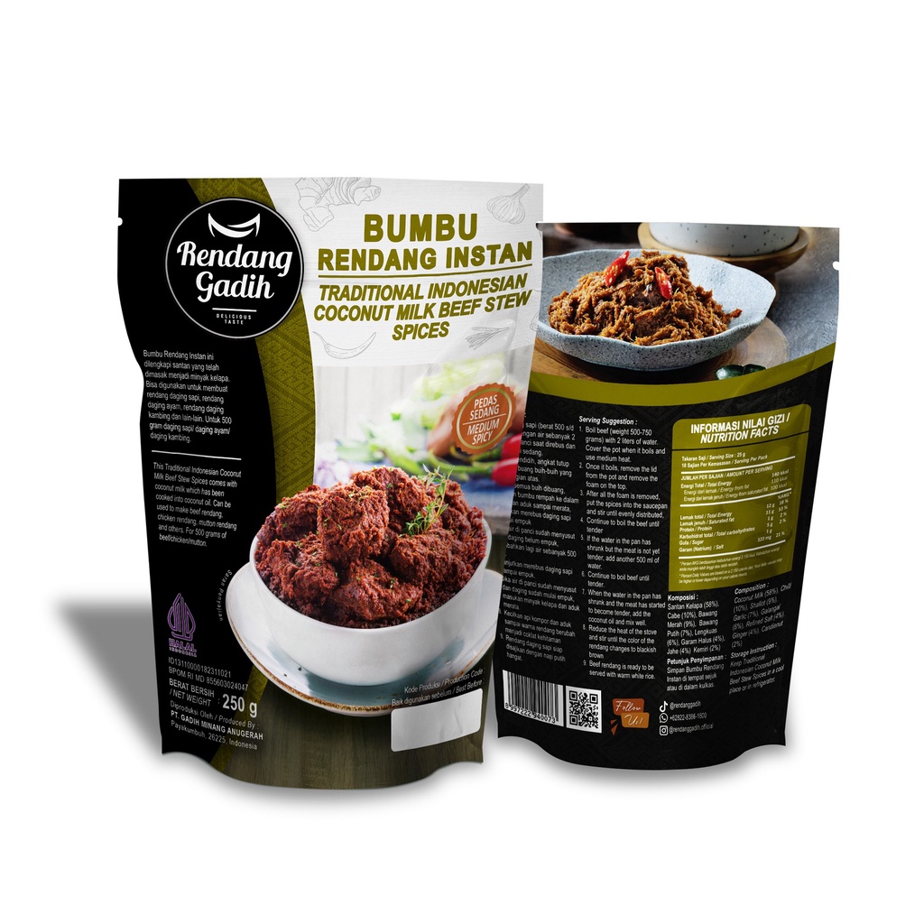 Rendang Gadih Bumbu Rendang Instan