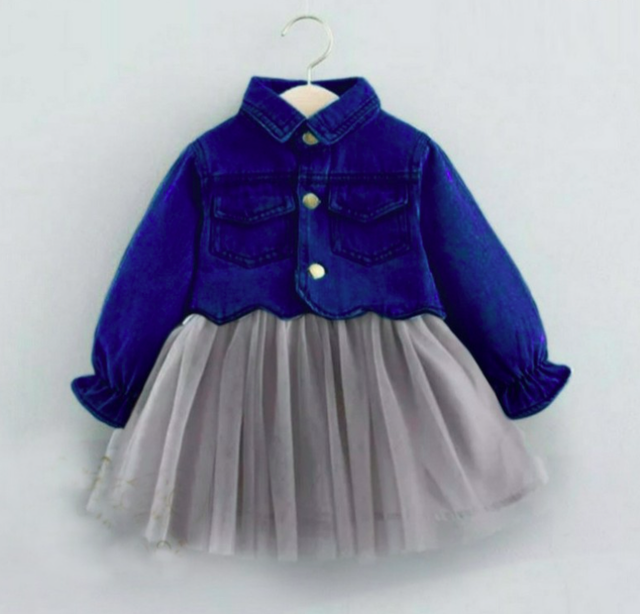 Amora Kids Jaket Denim Wash & Rok Tutu Mini Set