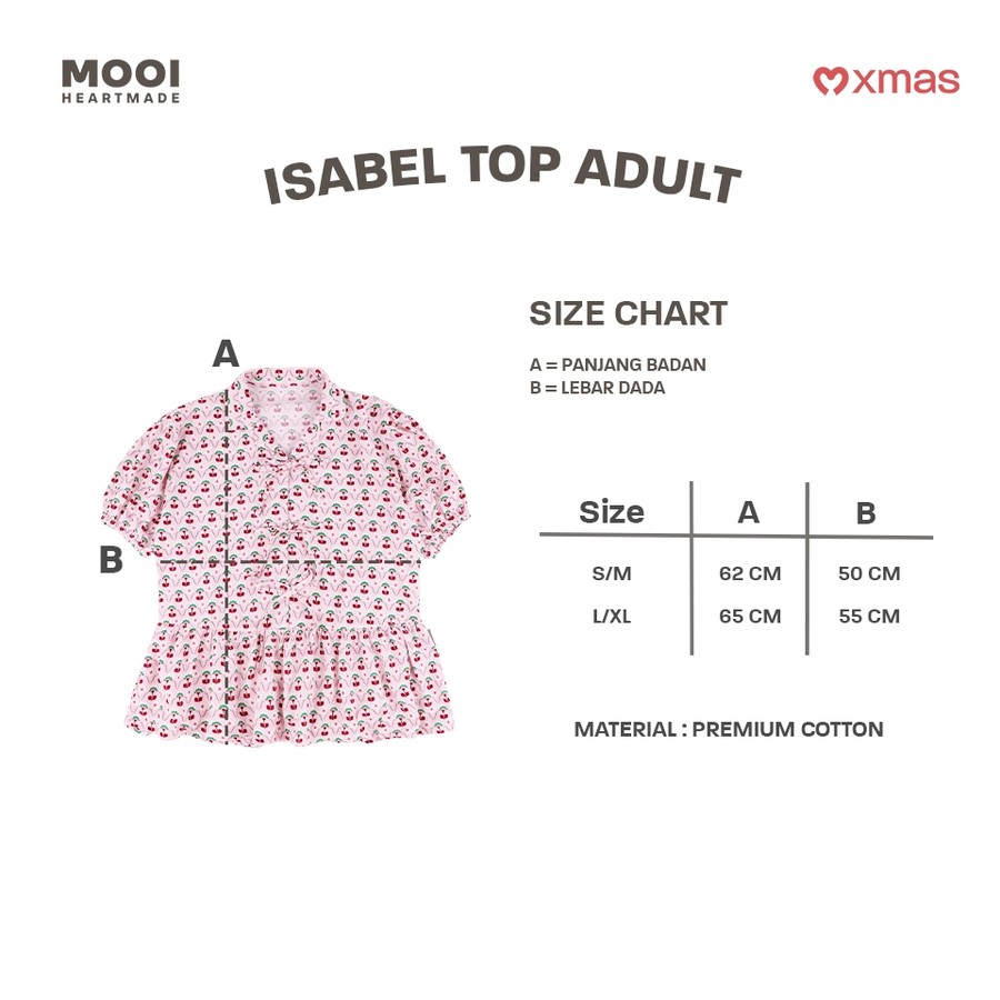 Arsana Retail Indonesia Mooi Isabel Top Adult Christmas Collection 