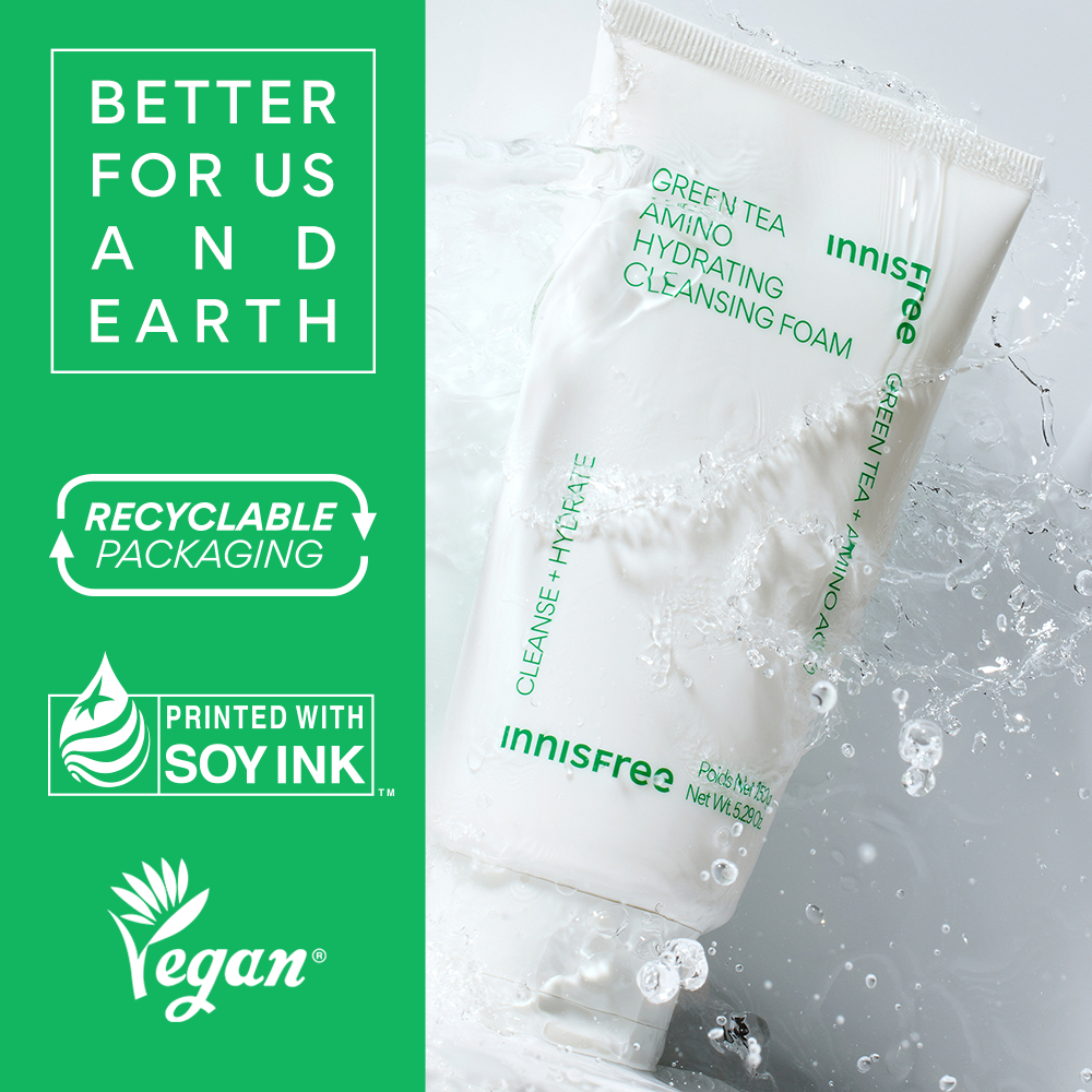 AmorePacific Innisfree Green Tea Amino Hydrating Cleansing Foam 