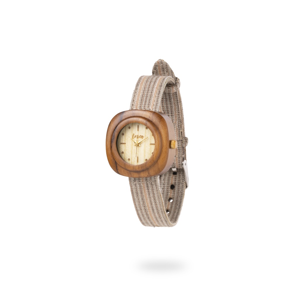 Jam Tangan Kayu Jati Seri Gambyong